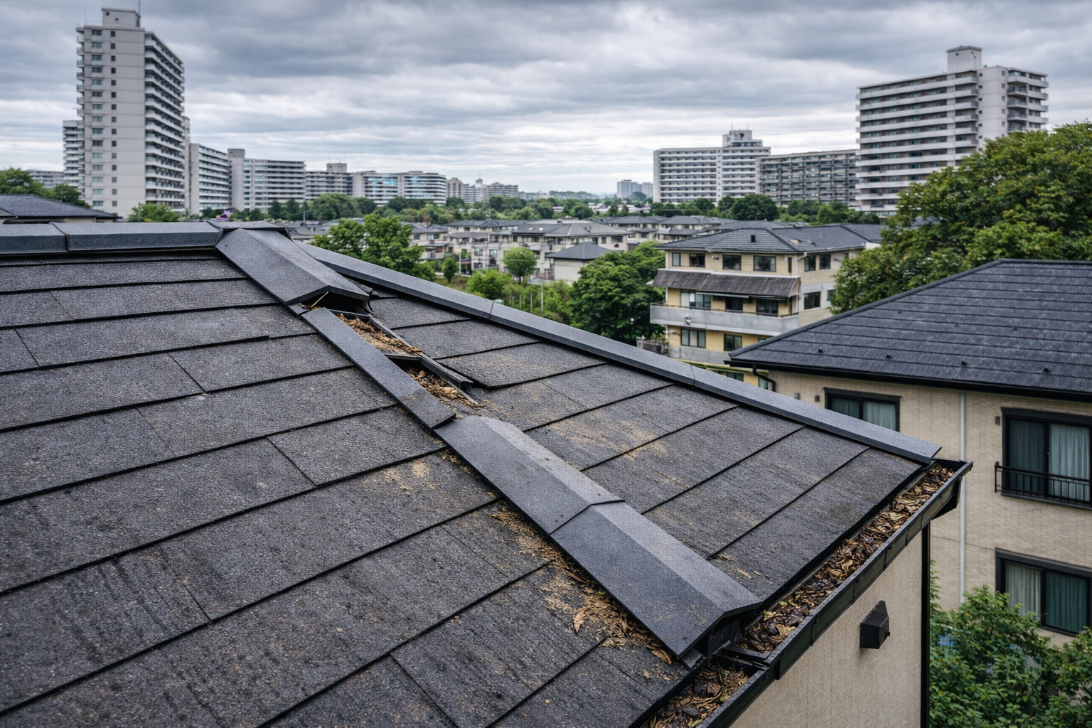 光が丘・高野台の団地・マンション・高層エリアの屋根