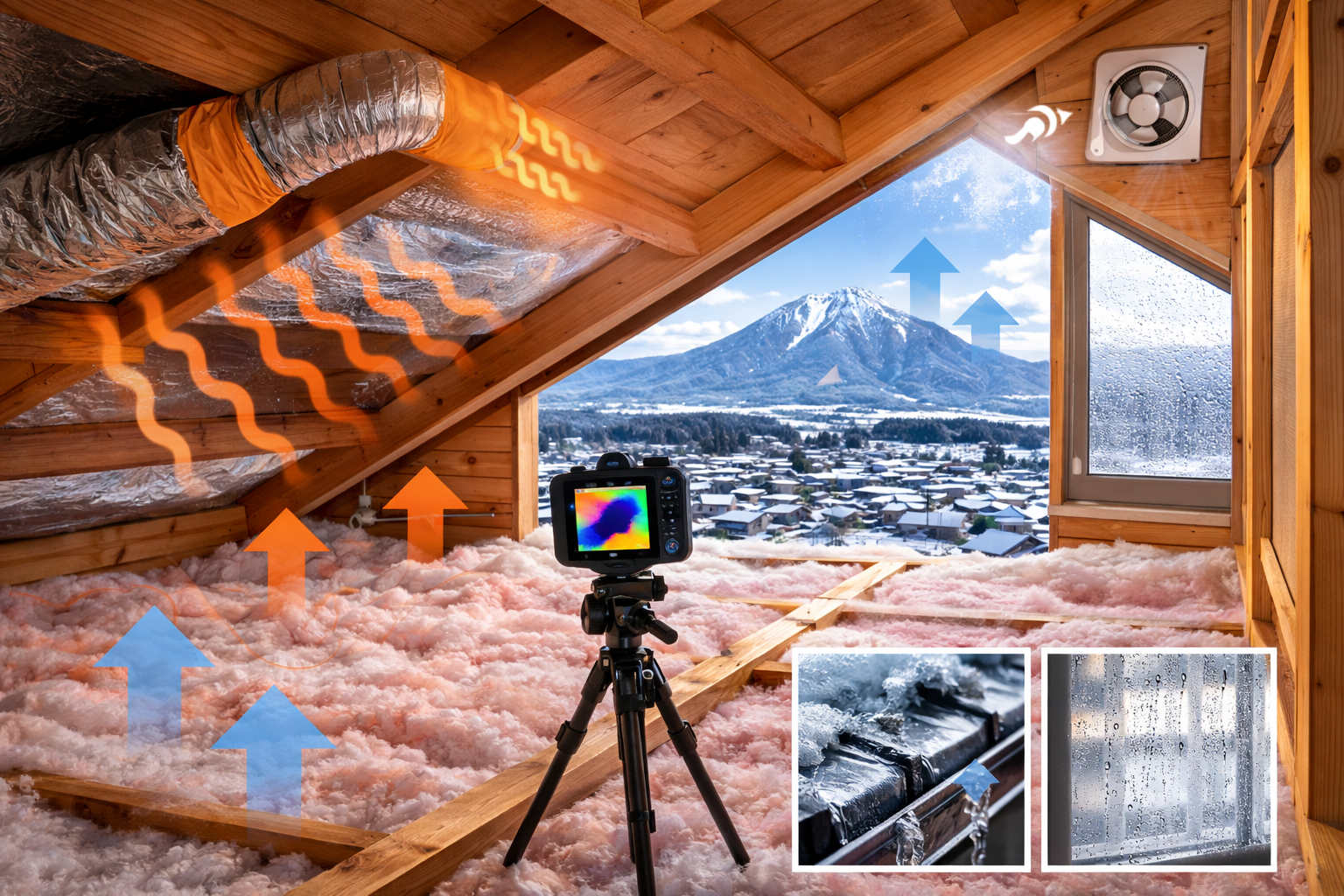 奈義町の寒暖差・結露対策イメージ