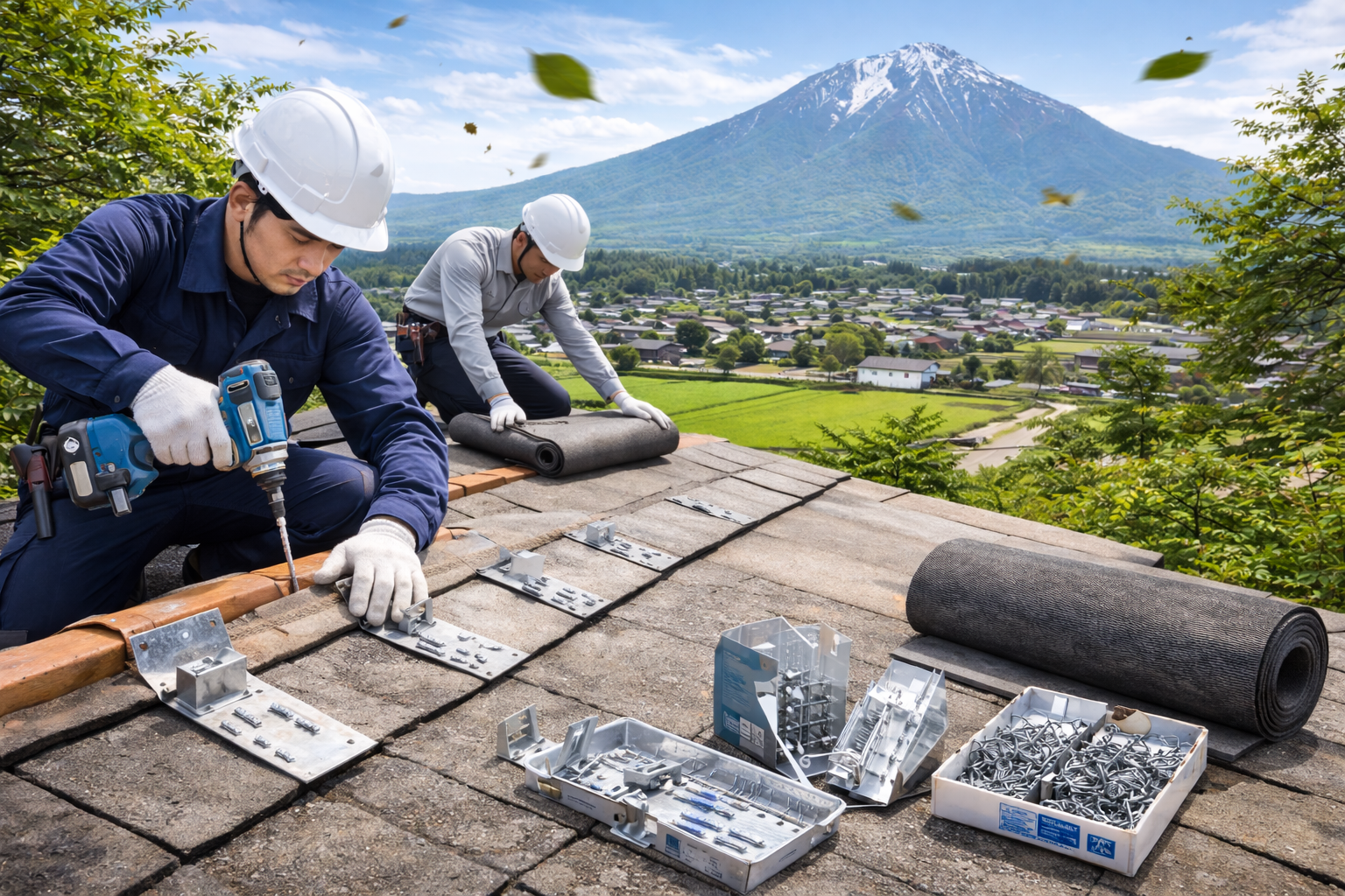 奈義町の広戸風対策イメージ