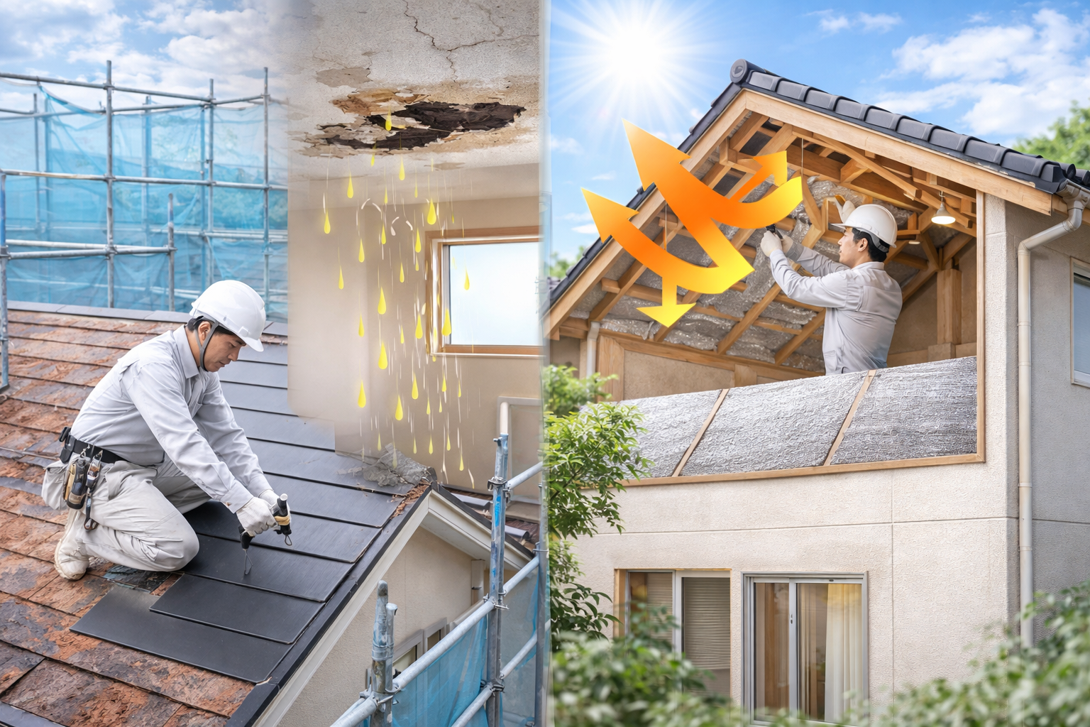 屋根断熱・塗装