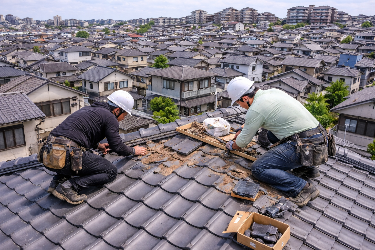 川口・川口元郷周辺の住宅密集地