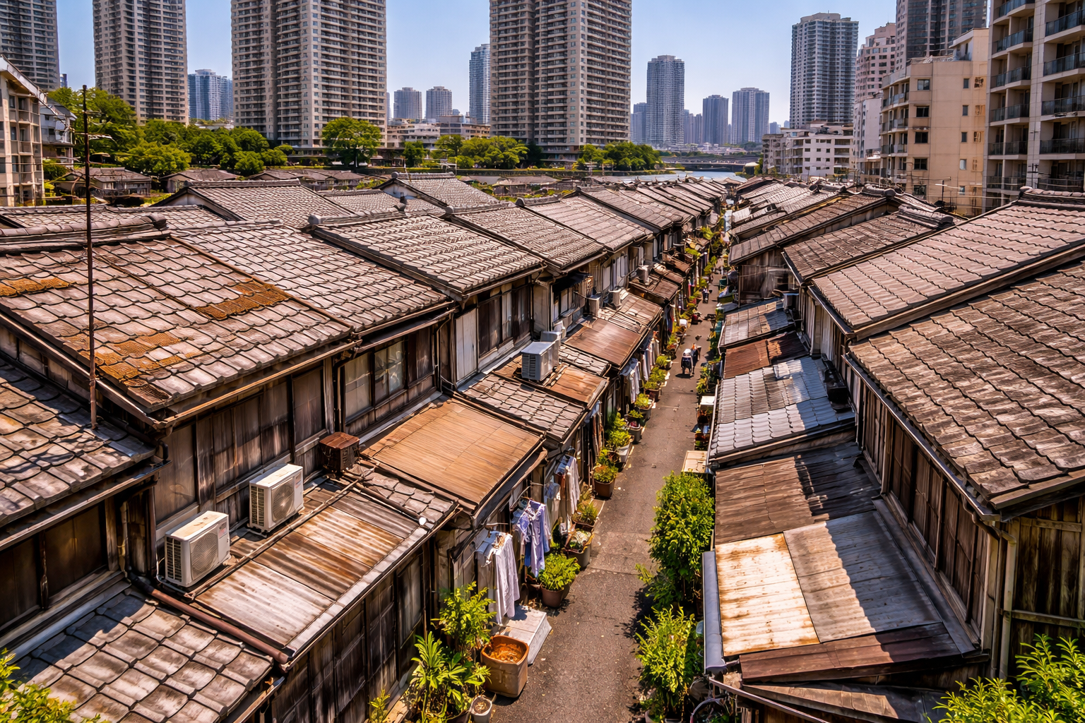 月島・佃エリアの長屋・木造密集地