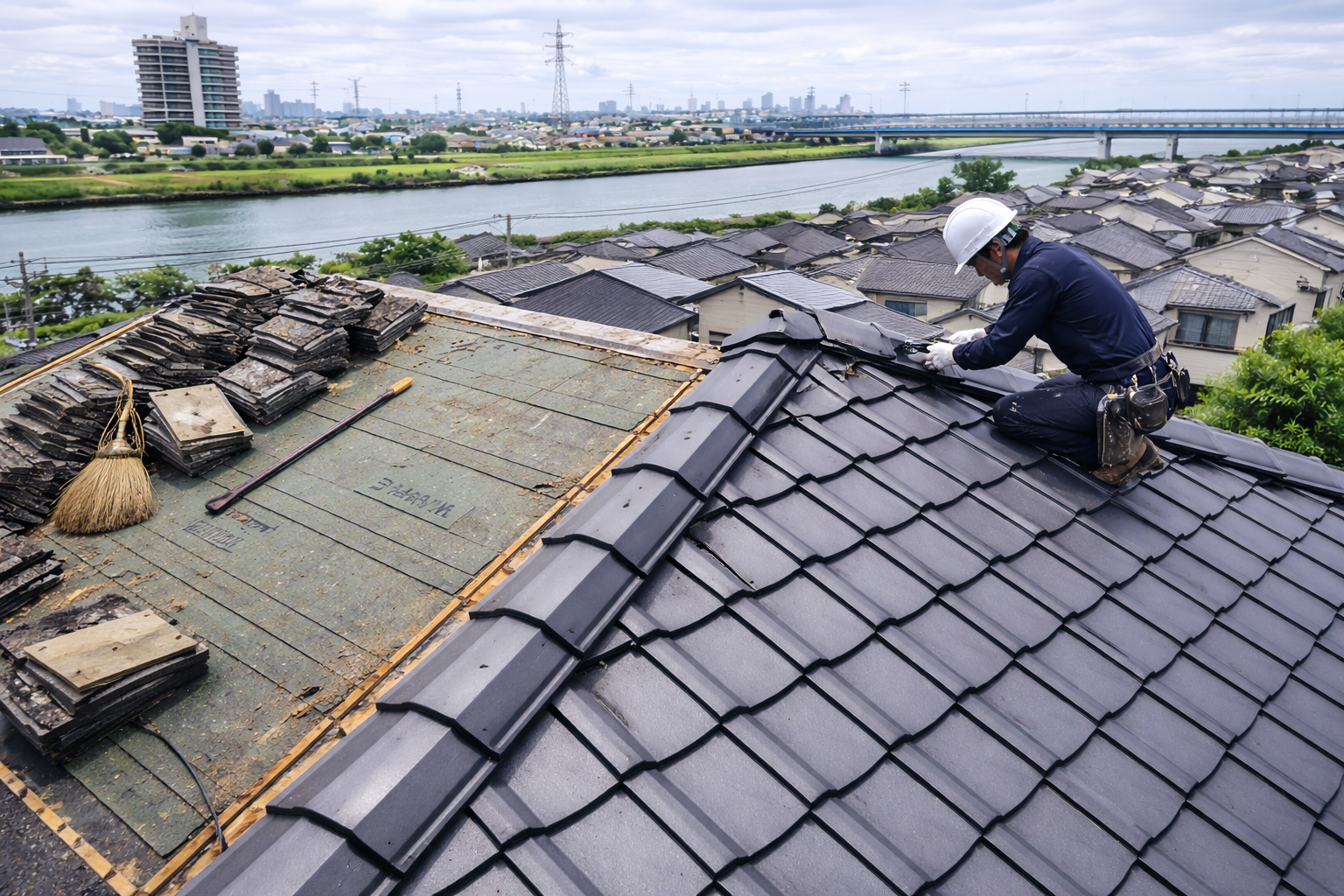 江戸川区の葺き替え事例