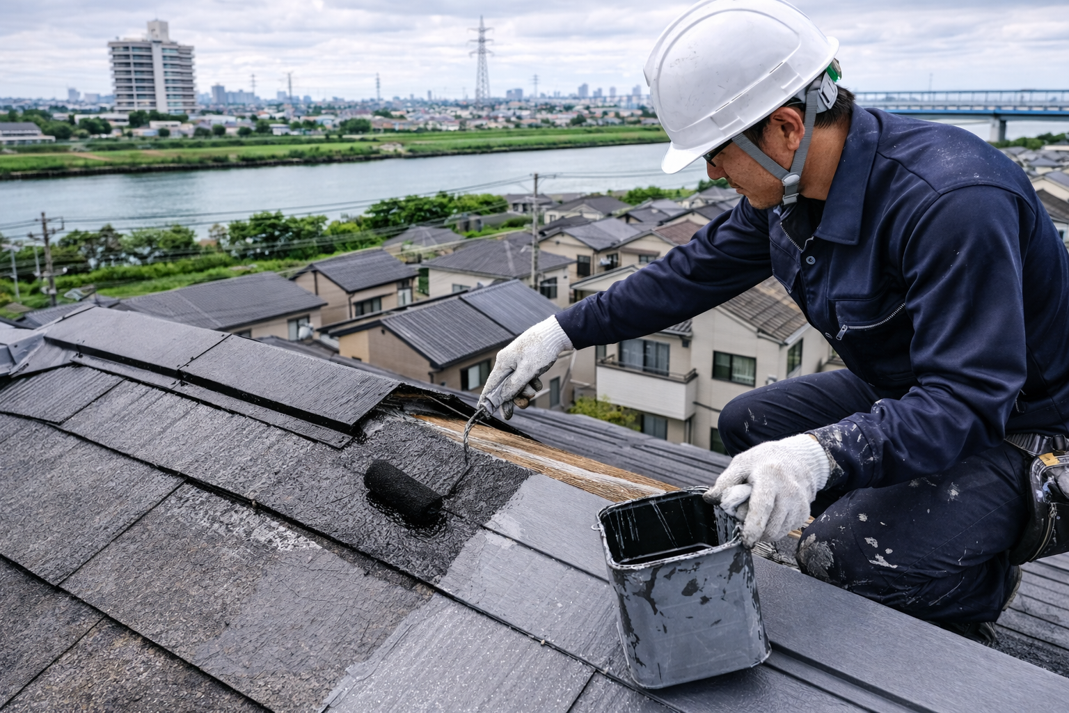 江戸川区の屋根塗装事例
