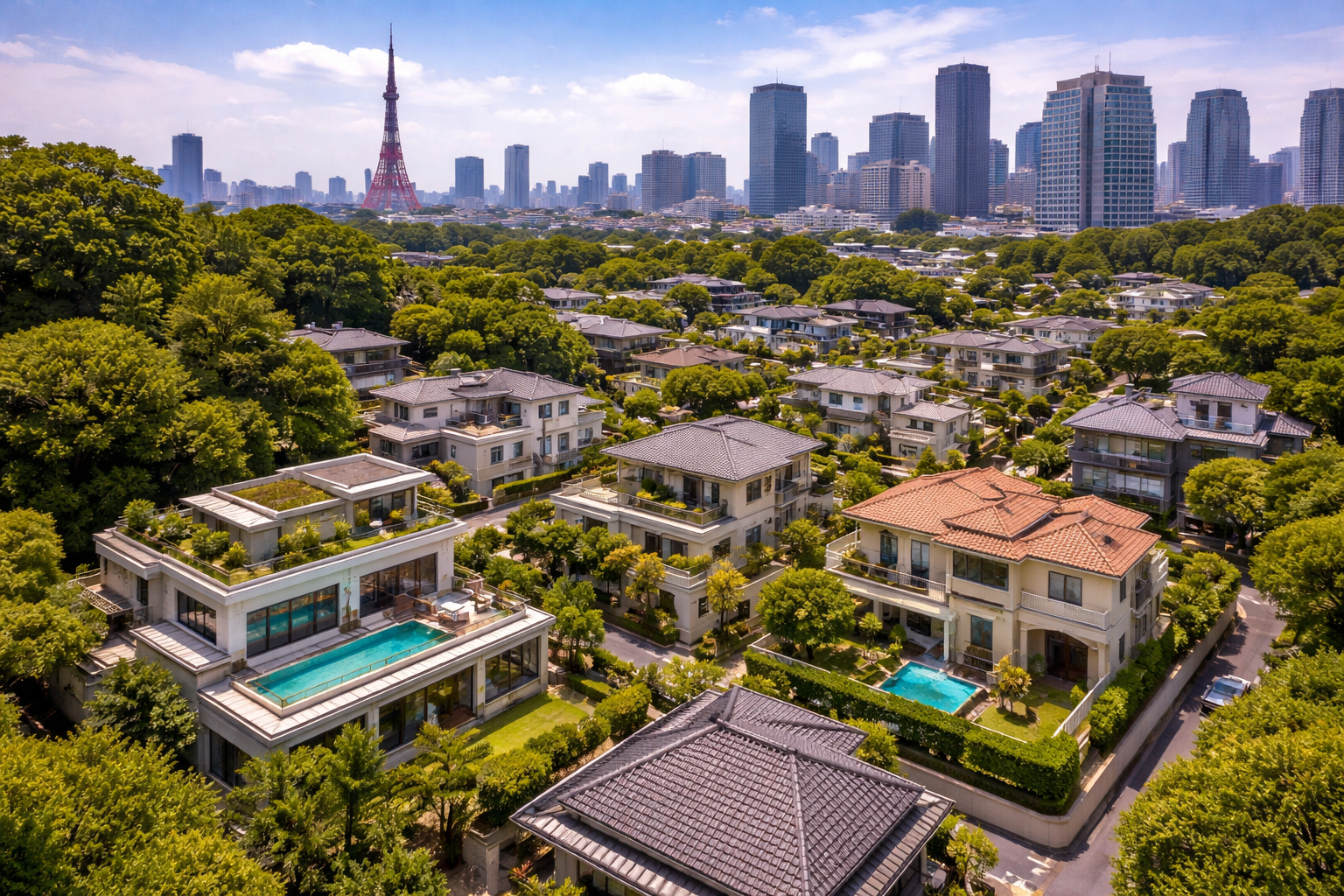 白金・麻布・青山エリアの高級住宅街の屋根修理
