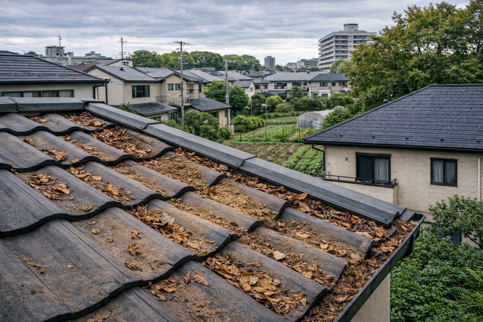 石神井・大泉・土支田の緑地・農地エリアの屋根